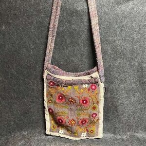 Prana‎ Embroidered Floral Crossbody Bag Tapestry Boho Hippie Style Shoulder Bag